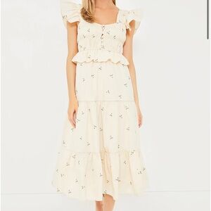 O.P.T
Beige Floral Alana Dress